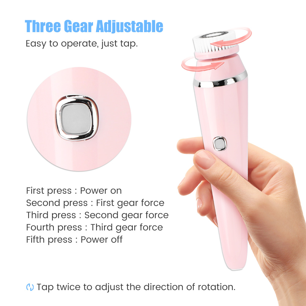 แปรงทำความสะอาดผิวหน้าไฟฟ้า 4  - Electric Face Cleanser Brush บทวิจารณ์และราคา