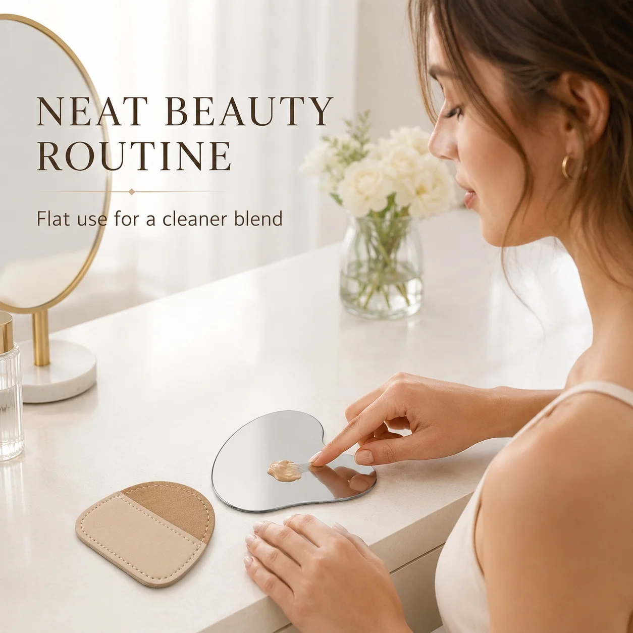 พาเลตผสมเครื่องสำอางสแตนเลสทรง - Beauty Makeup Palette บทวิจารณ์และราคา