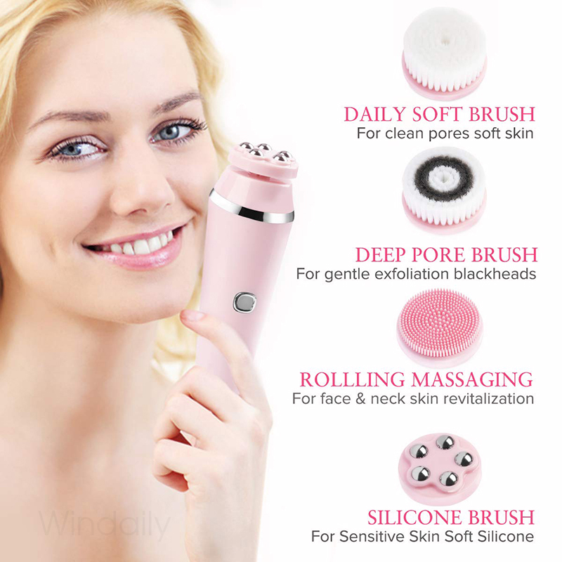 4 in 1 แปรงทําความสะอาดผิวหน้า - Electric Face Cleanser Brush บทวิจารณ์และราคา