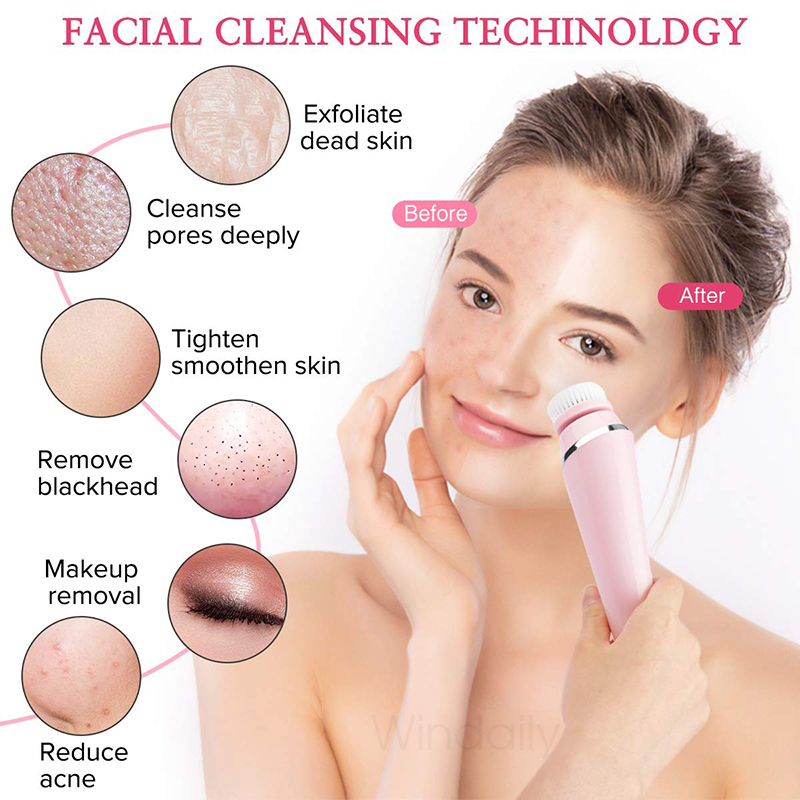 4 in 1 แปรงทําความสะอาดผิวหน้า - Electric Face Cleanser Brush บทวิจารณ์และราคา