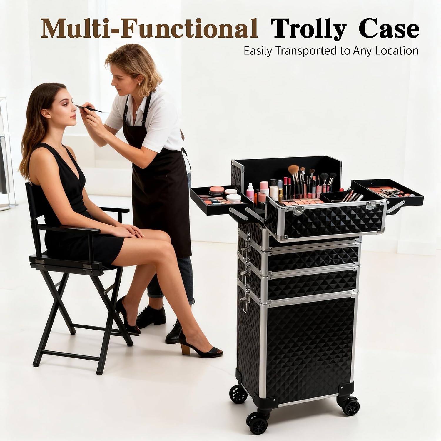 กระเป๋าเครื่องสำอางแบบมีล้อ, ก - Beauty For Makeup บทวิจารณ์และราคา